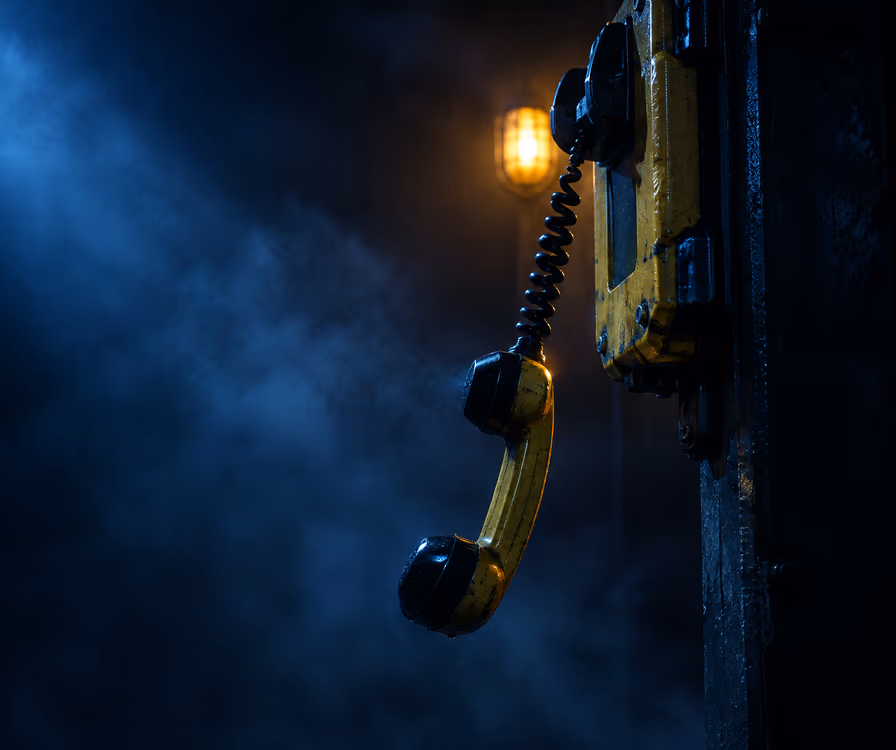 Silhouette of a person wearing reflective gear and a headlamp standing in front of bright car headlights at night.
